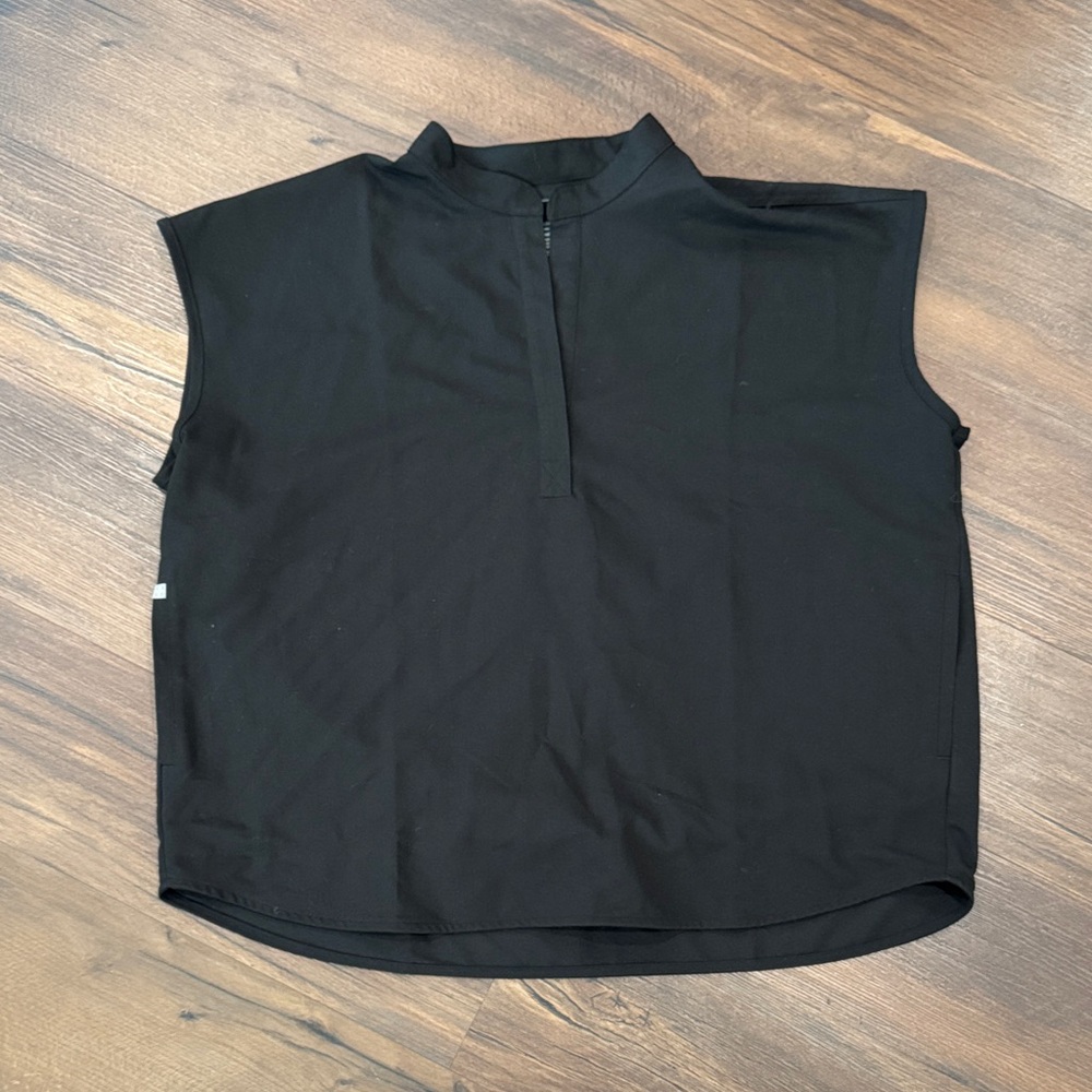 FIGS Women’s Rafaela Oversized Scrub Top Black 3477 Size XL